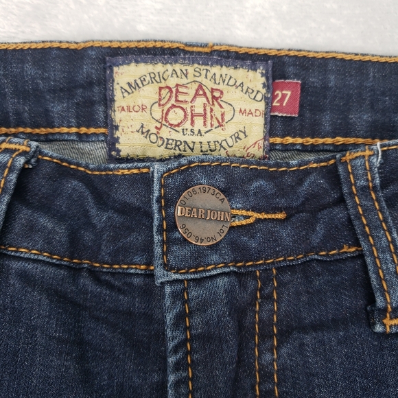 Dear John Playback Straight Low Rise Dark Wash Stretch Denim Women 27 (30) Jeans - Picture 5 of 13